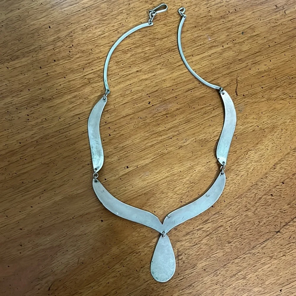 Alpaca Mexico silver turquoise necklace - Picture 5 of 5